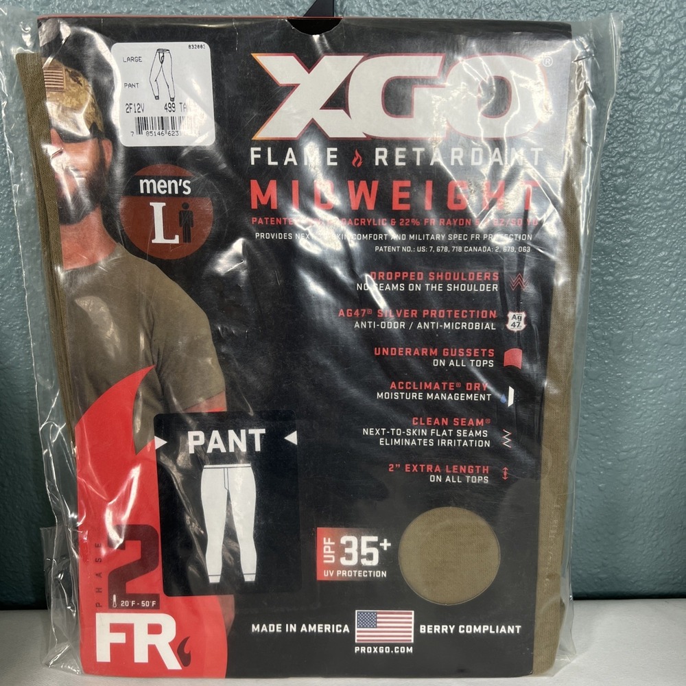 XGO‎ Phase 2 Midweight TAN Military PANTS Flame Retardant USA Made LARGE L